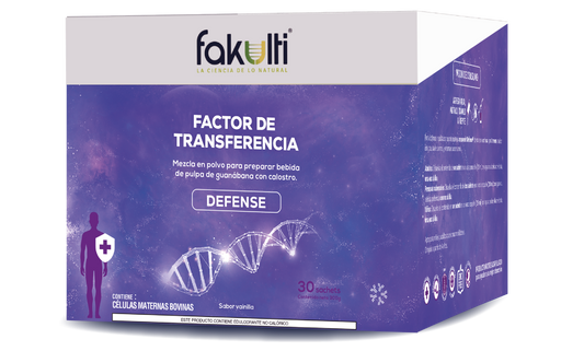 Factor de transferencia de calostro bovino, caja de 30 sachets.