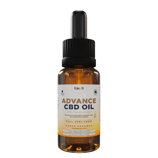 Advance CBD oil 1080 mg, gotero de 30 mL.