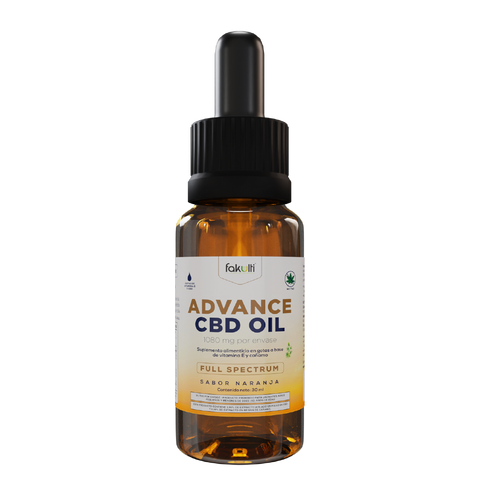 Advance CBD oil 1080 mg, gotero de 30 mL.