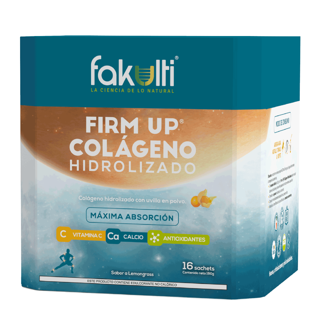 Colágeno hidrolizado firm up, caja de 16 sachets.